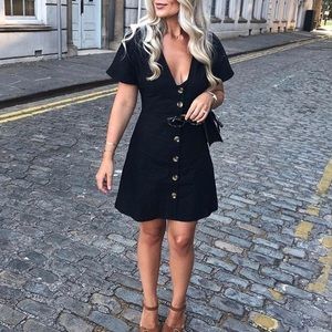 ASOS button down mini dress sz 4